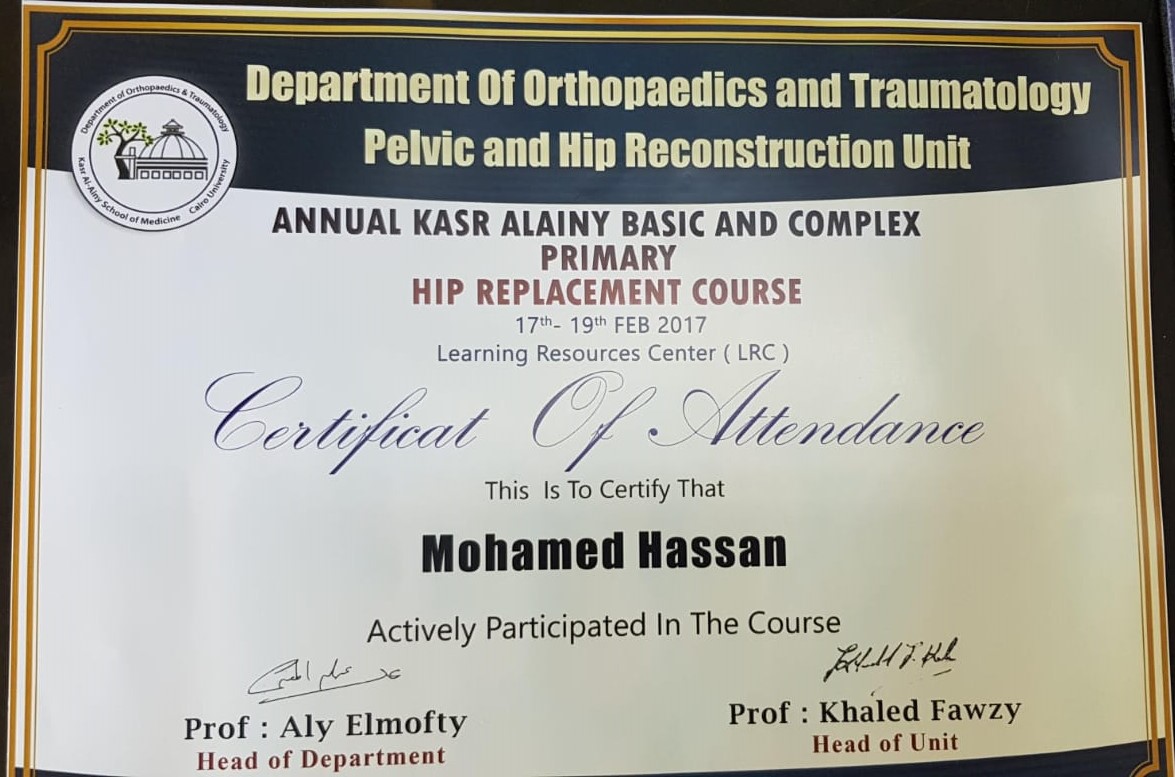 Department Of Orthopedics